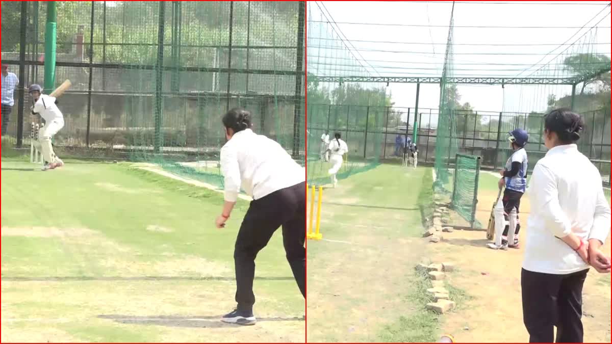 Senior Women's Cricket team Trial for the first time in Una