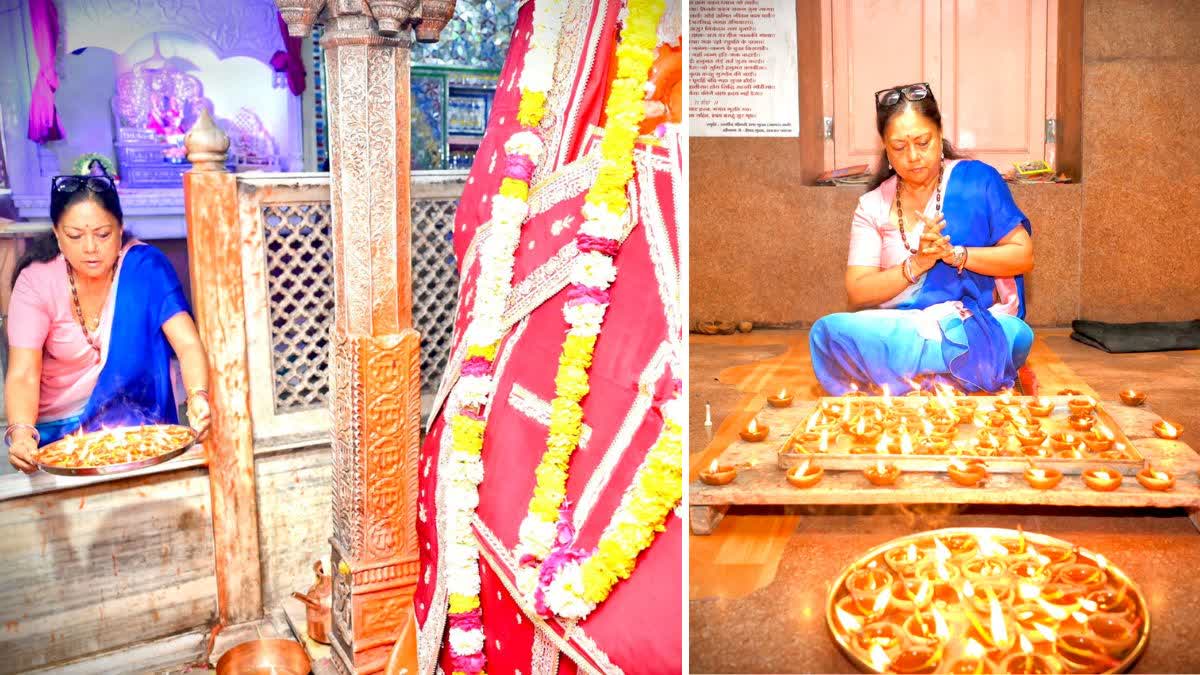 वसुंधरा राजे ने जलाए 80 न्याय दीप