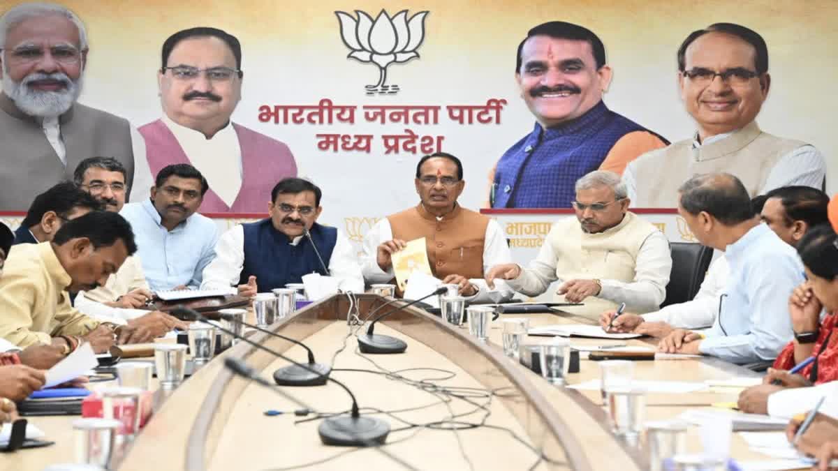 mp bjp core committee meeting today