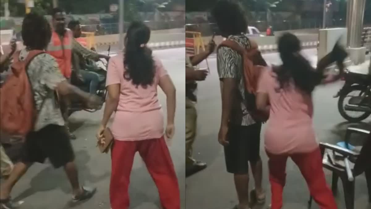 The woman misbehaved with the police