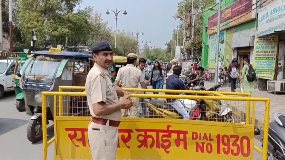 rohtak Strong security arrangements at blockade spot