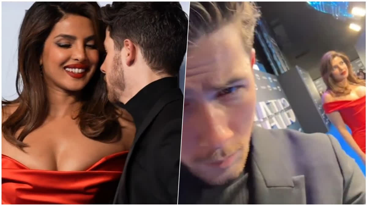 Citadel premiere: Nick Jonas can't take his eyes off wifey Priyanka Chopra in 'red dress'