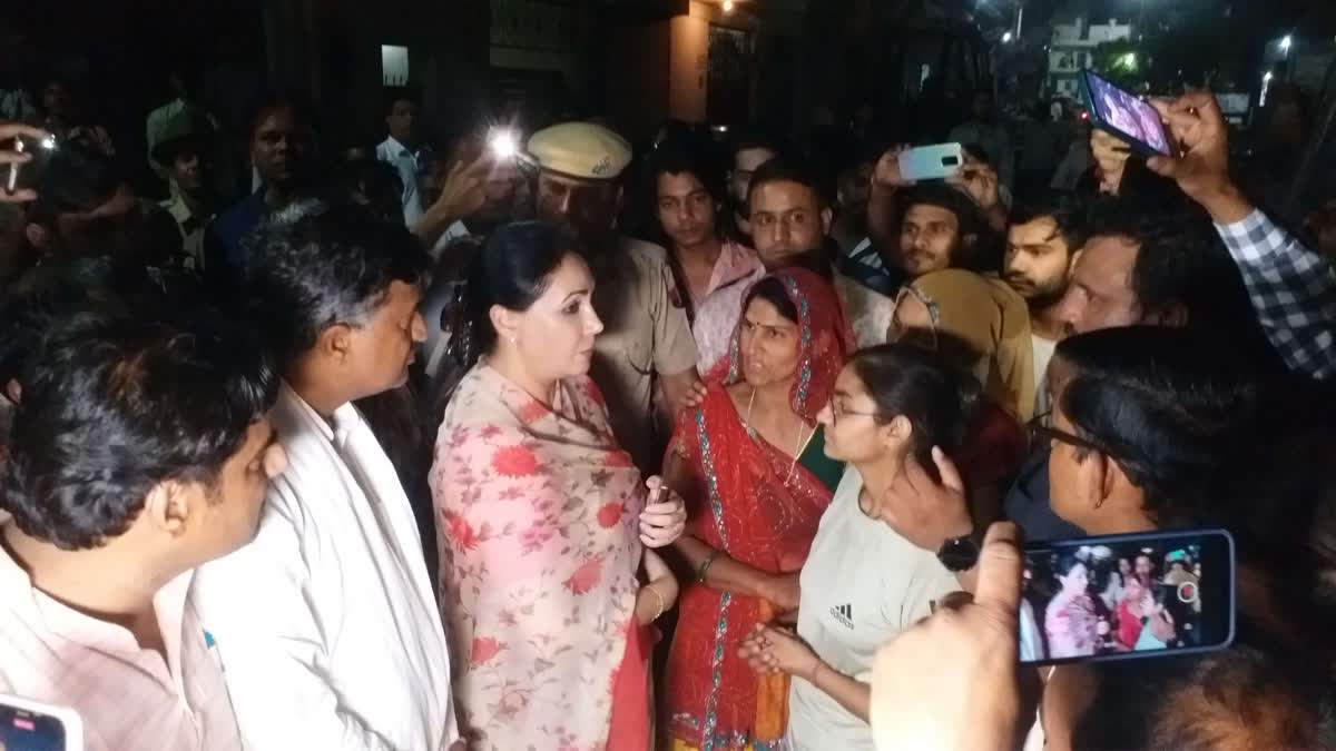 MP Diya Kumari met family of Ramprasad Meena, says minister should resign