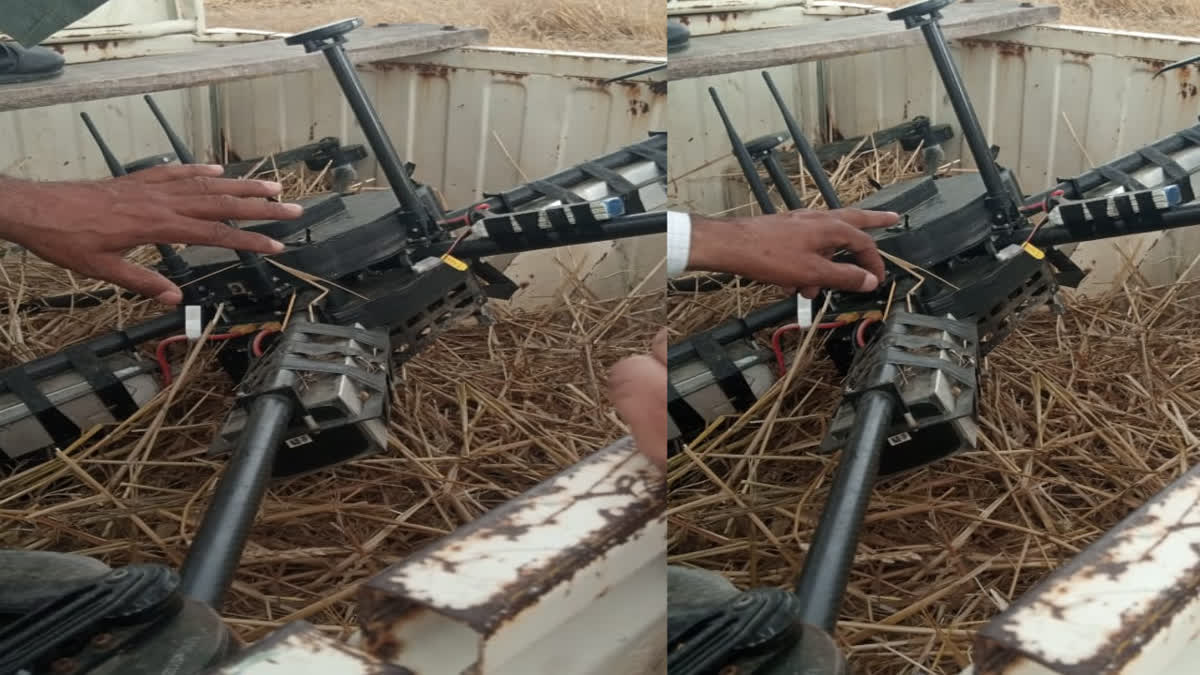 A farmer found a Pakistani drone while harvesting crops in a border village in Amritsar