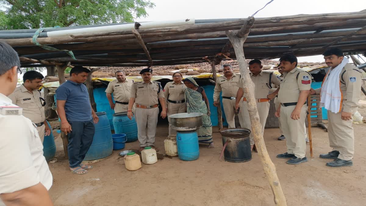 dewas Police destroyed Mahua Lahan