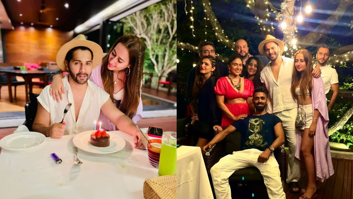 Varun Dhawan celebrates his 36th birthday with wife Natasha Dalal and friends - See pics