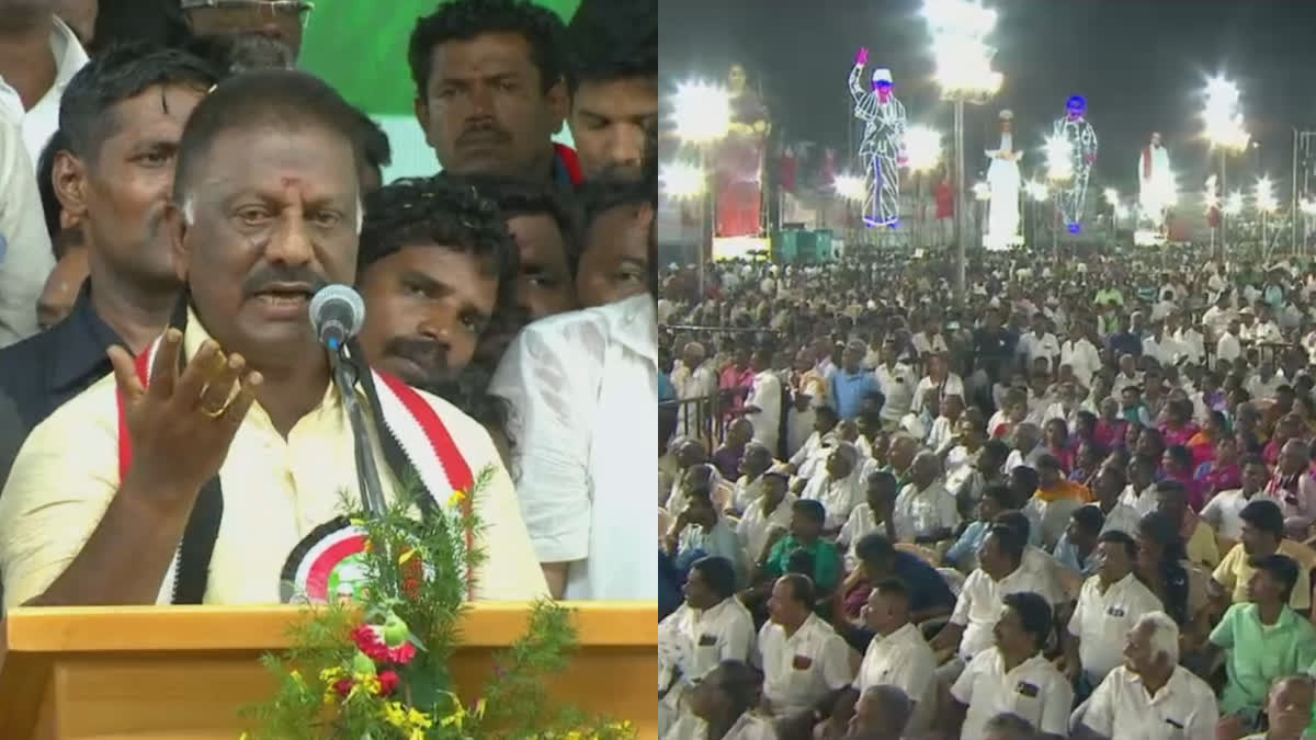 Former Chief Minister O Panneerselvam speaking at OPS team conference at Trichy and severely criticized Edappadi Palaniswami