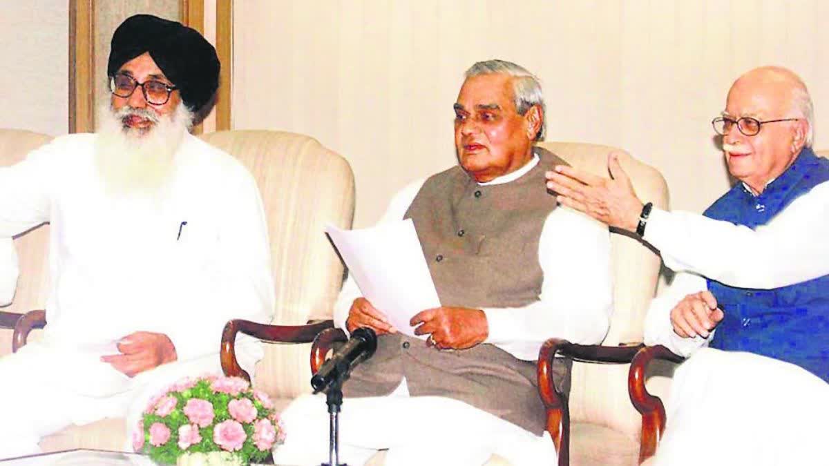 Badal, Vajpayee, Advani