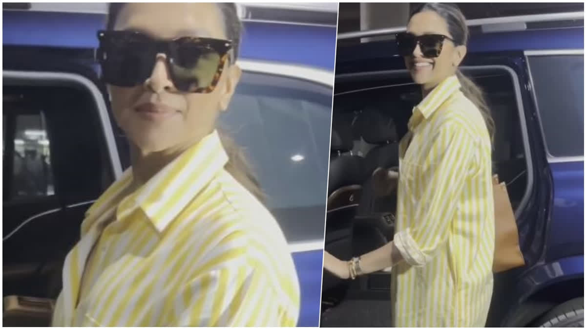 Deepika Padukone serves another chic airport look as she returns