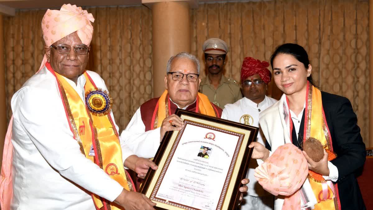 Apurvi Chandela gets honorary title of Vidyavaridhi
