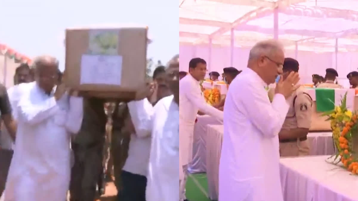 CM Bhupesh Baghel pays homage to jawans