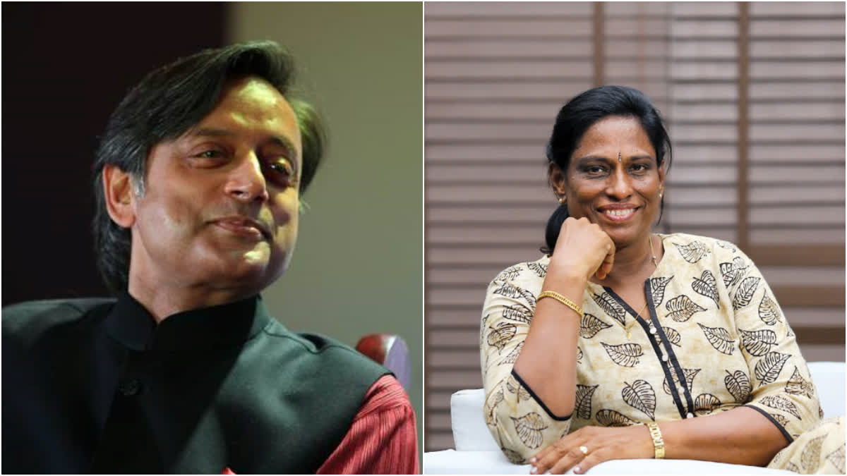 P T Usha remarks on wrestlers protest  P T Usha on wrestlers protest  Shhashi Tharoor on P T Usha  Wrestlers protest latest update  Wrestlers protest against Brij Bhushan  Congress leader Shashi Tharoor slams PT Usha  പി ടി ഉഷയ്‌ക്കെതിരെ ശശി തരൂർ  ശശി തരൂർ  പി ടി ഉഷ  ബ്രിജ് ഭൂഷൺ ശരൺ സിങ്  ഗുസ്‌തി ഫെഡറേഷൻ ഓഫ് ഇന്ത്യ