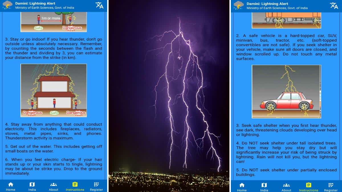 Damini Lightning Alert App ETV bharat