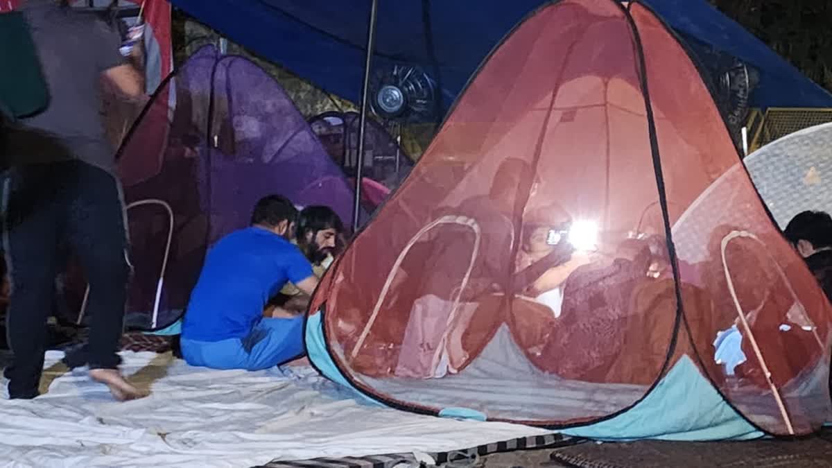 wrestlers protest at Jantar Mantar