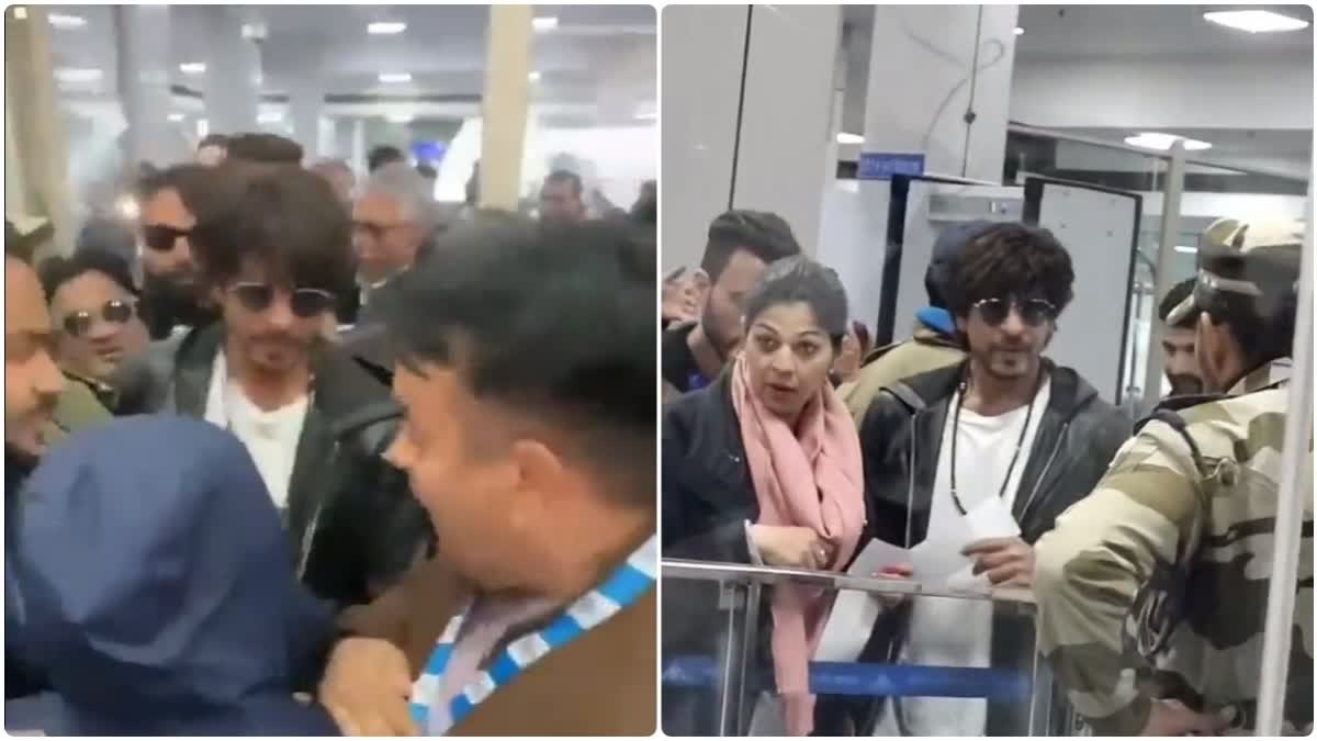 Shah Rukh Khan at Srinagar airport