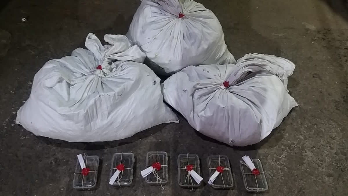 6.10 lakh worth of ganja stashed in a letter room in an industrial area seized