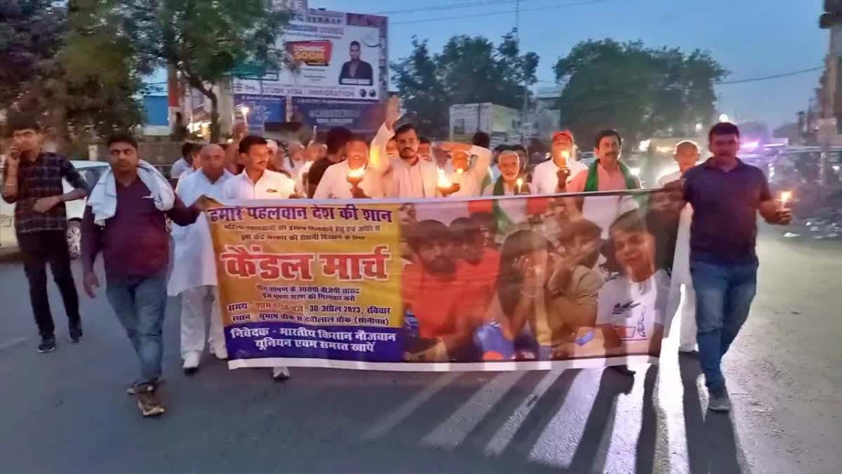 Candle march in Sonipat
