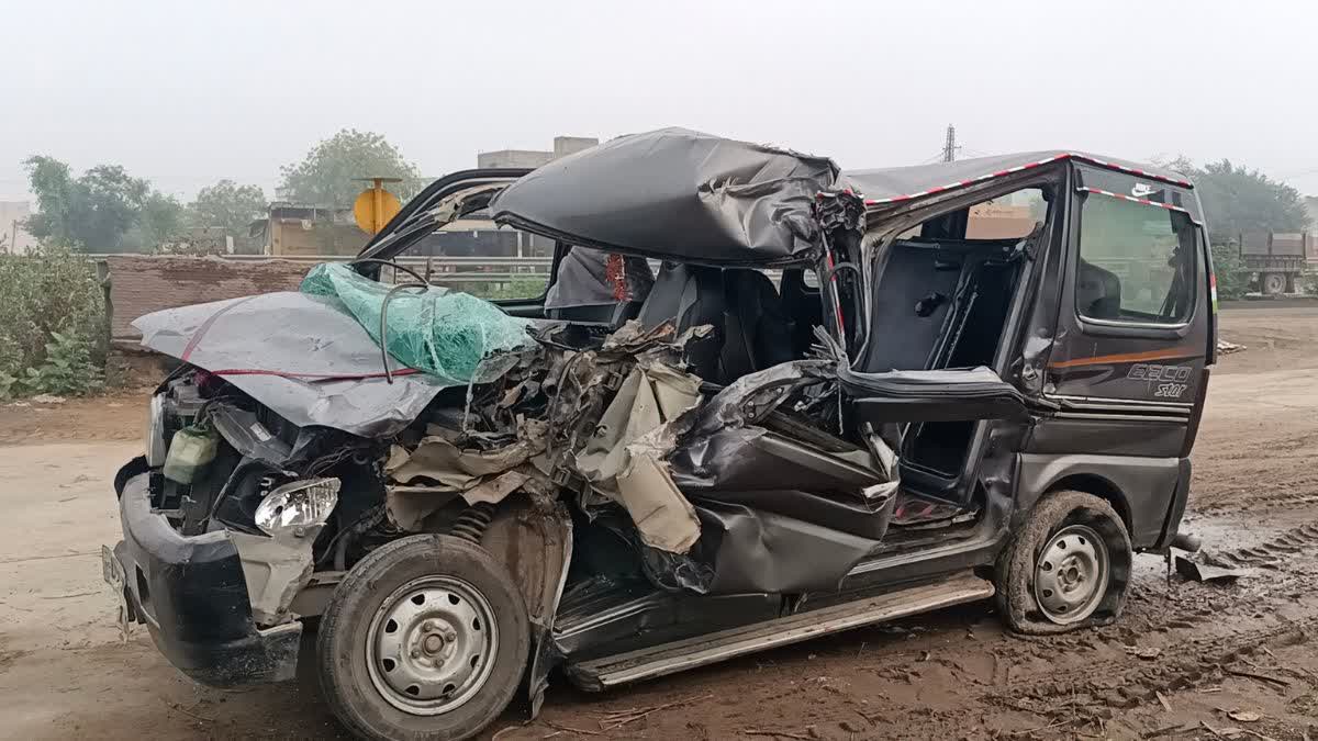 Truck and Car collision in Alwar