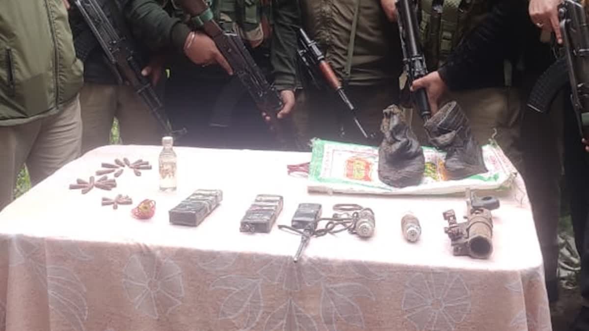 Arms and ammunition recovered by security forces in Ramban