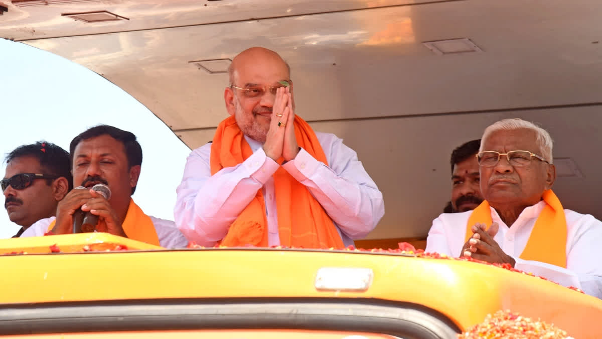 Amit Shah holds massive roadshow in Karnataka, says 'we ended 4 per cent Muslim quota'