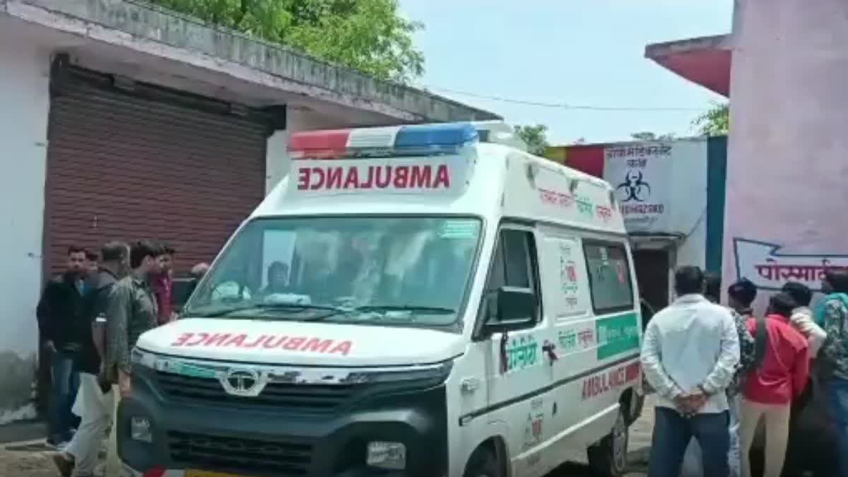 Roadways bus collided with bike in Bhilwara