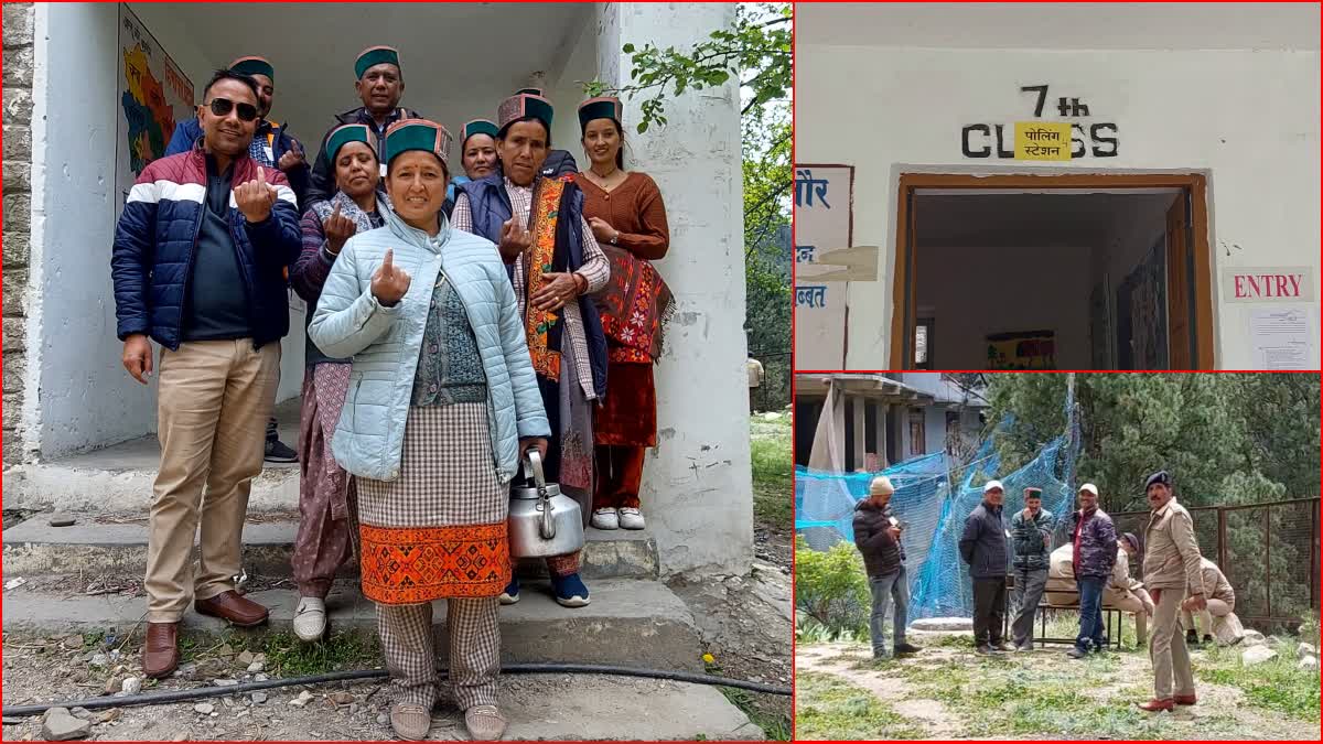 Voting for ward members election in Purbani village of Kinnaur Voting for ward members election in Purbani village of Kinnaur.