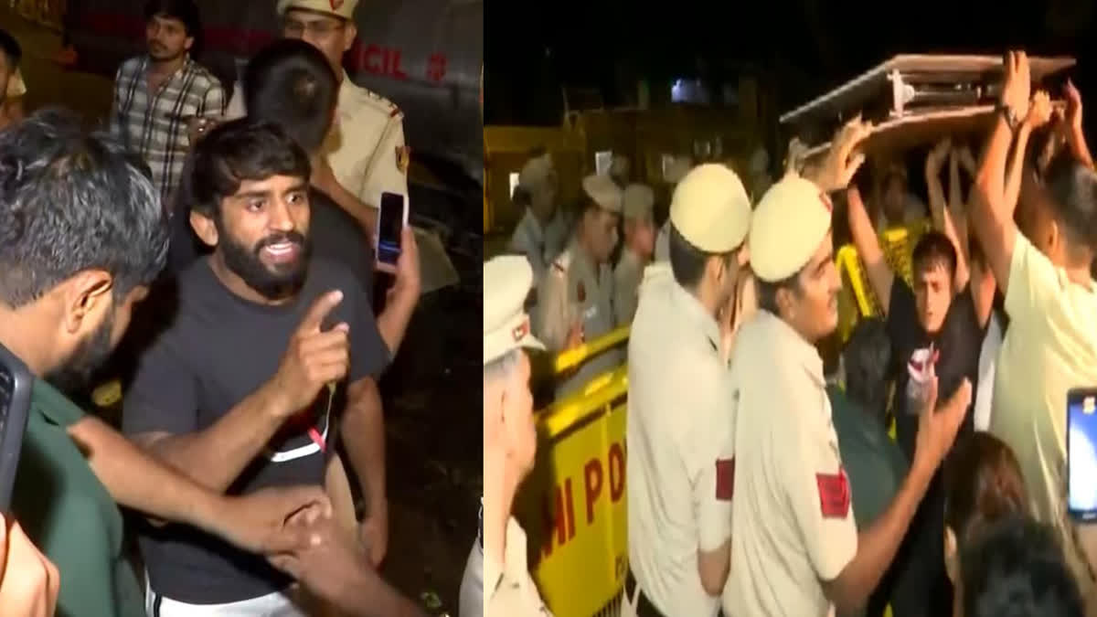 clash between wrestlers and police at jantar mantar in Delhi