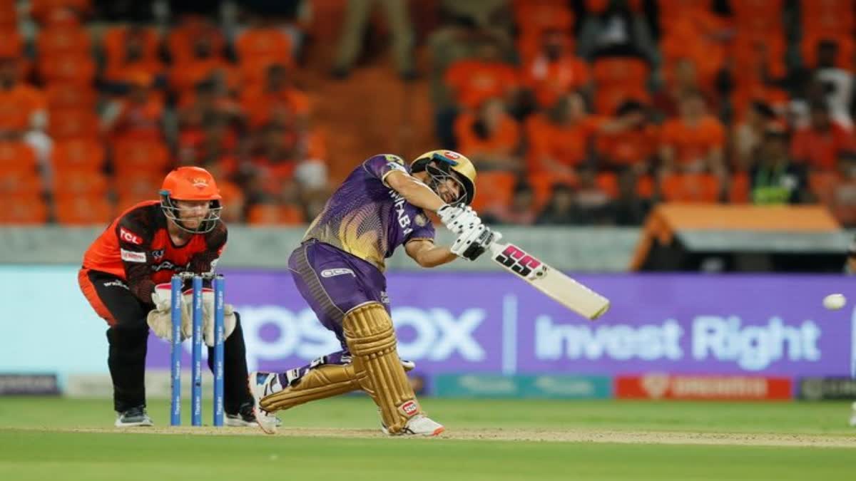 Kolkata Knight Riders raised better score  Kolkata Knight Riders  Sunrisers Hyderabad  struggle to survival match in IPL  നിലനില്‍പ്പിന്‍റെ പോരാട്ടം  ഭേദപ്പെട്ട സ്‌കോറിലൊതുക്കി കൊല്‍ക്കത്ത  സണ്‍റൈസേഴ്‌സിന് വിജയലക്ഷ്യം  ഐപിഎല്ലില്‍ പ്ലേ ഓഫ് സാധ്യതകള്‍  കൊല്‍ക്കത്തന്‍ നിര  നിതീഷ് റാണ  സണ്‍റൈസേഴ്‌സ് ഹൈദരാബാദിനെതിരെ  സണ്‍റൈസേഴ്‌സ്  കൊല്‍ക്കത്ത