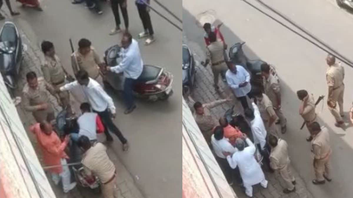 BJP leader Shashi Kant Awasthi beaten by police