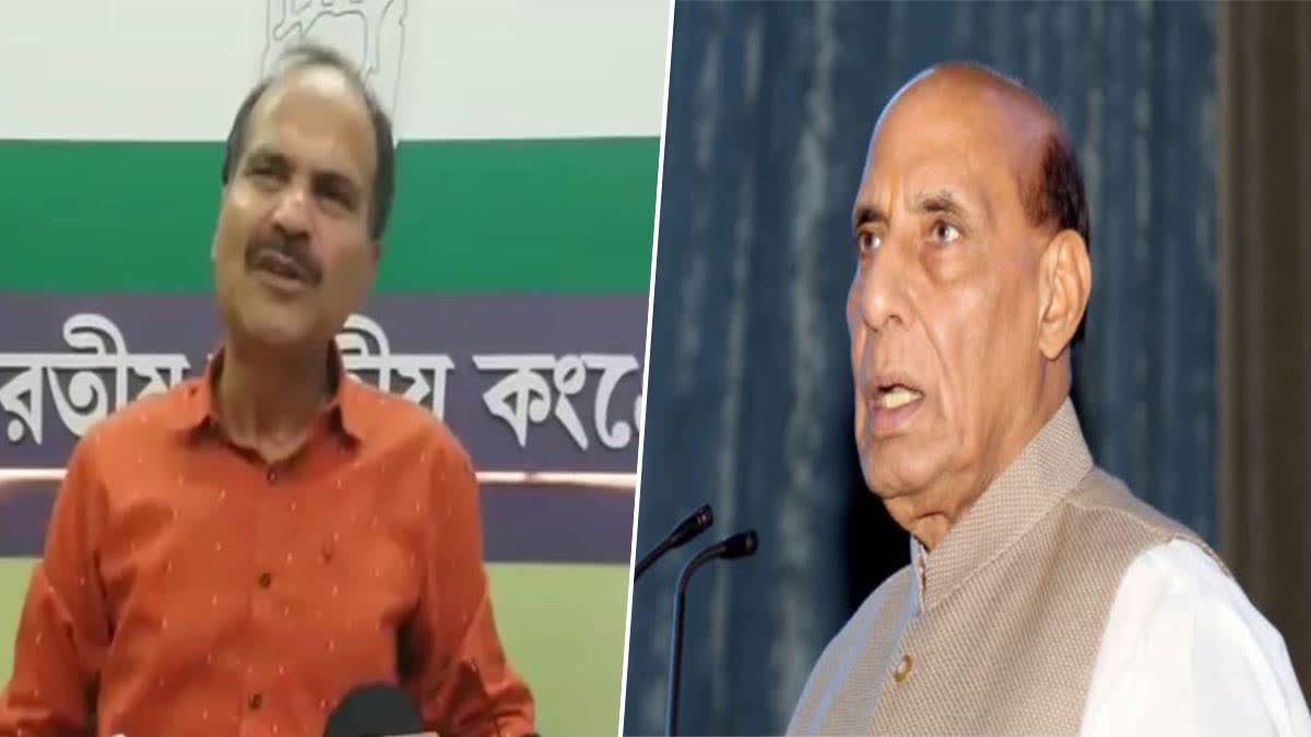 Adhir Targets Rajnath ETV Bharat