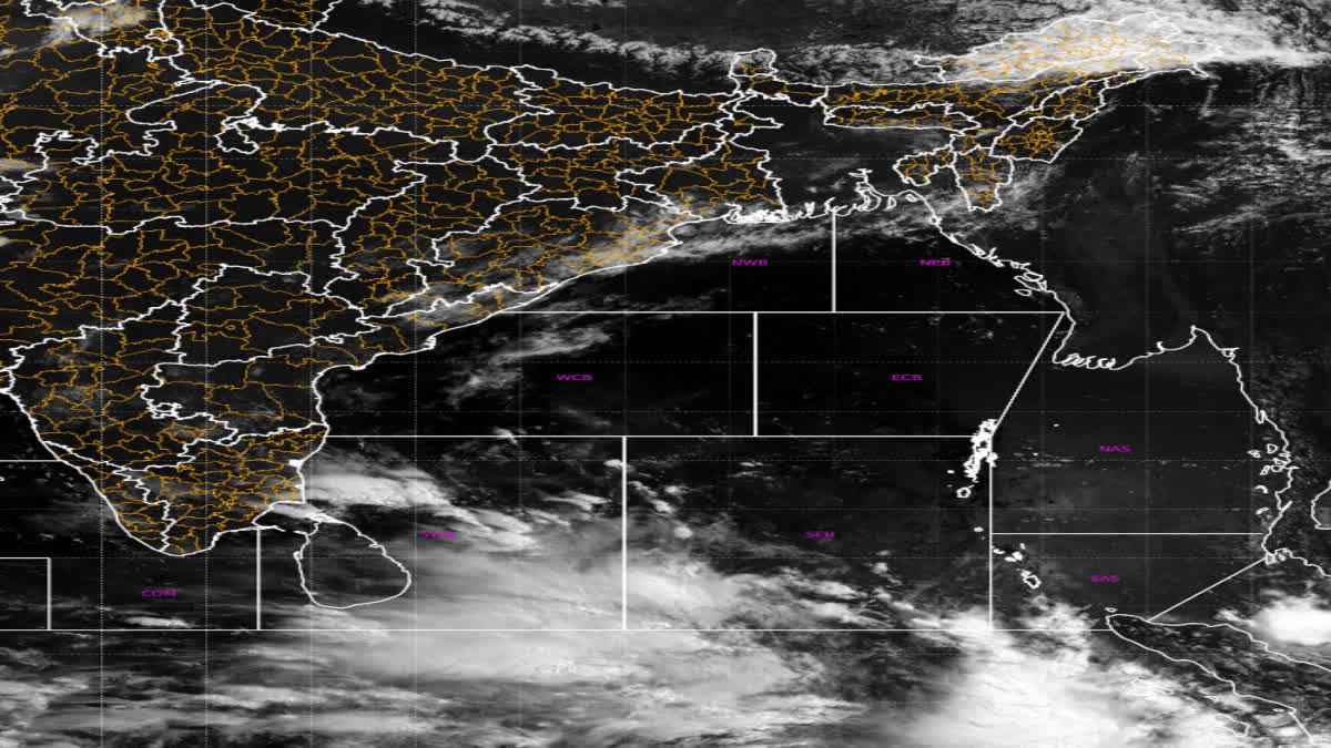 Satellite imagery of cyclonic circulation