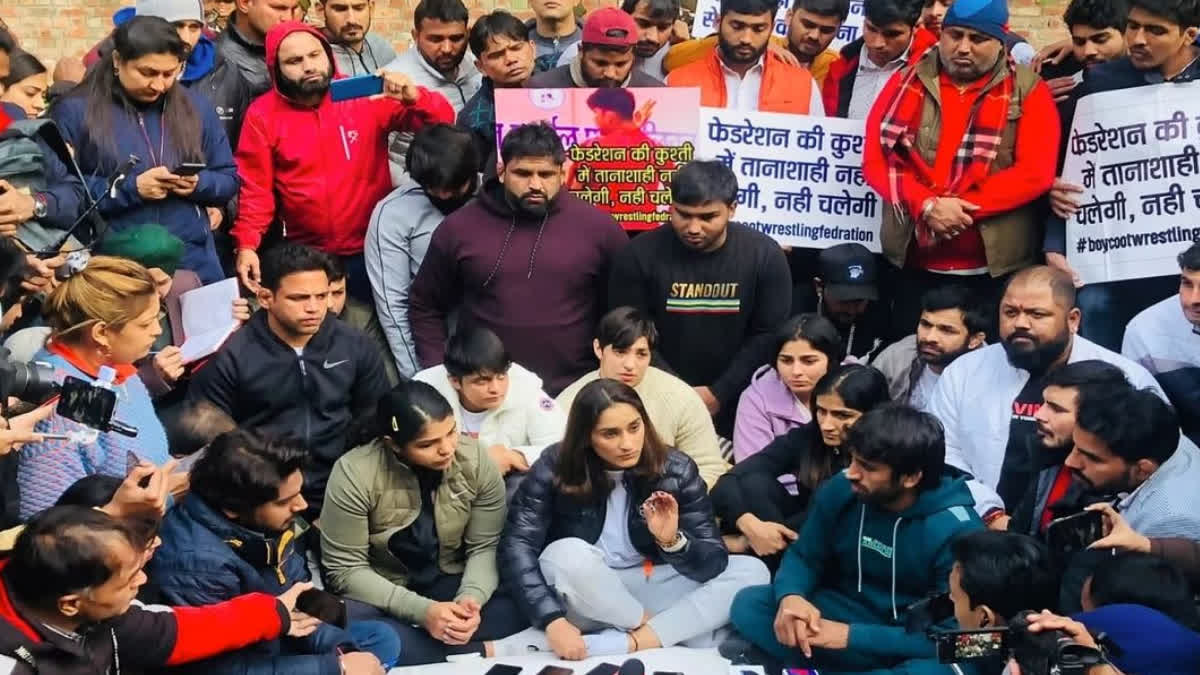 Wrestlers Protest ETV BHARAT