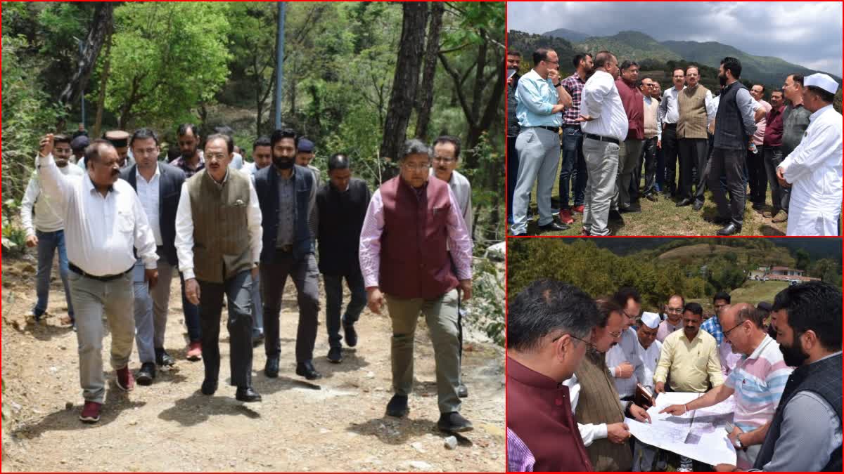 Industries Minister Harshwardhan Chauhan Spot Visit Palampur for IT Park in Kangra.