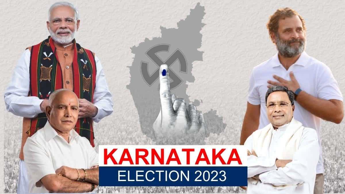 Karnataka votes today  കർണാടക തെരഞ്ഞടുപ്പ്  തുടർഭരണത്തിന് ബിജെപി  കർണാടക ജനവിധി ഇന്ന്  Karnataka votes today  Karnataka goes to polls today  കർണാടക ഇന്ന് പോളിങ്ങ് ബൂത്തിലേക്ക്  കർണാടക ഇന്ന് ബൂത്തിലേക്ക്  കർണാടക നിയമസഭയിലേക്കുള്ള വിധിയെഴുത്ത്  പ്രതിപക്ഷ നേതാവ് സിദ്ധരാമയ്യ  പ്രധാനമന്ത്രി നരേന്ദ്രമോദി  എഐസിസി അധ്യക്ഷൻ മല്ലികാർജുൻ ഖർഗെ  ആകെയുള്ള 224 സീറ്റിലും ബിജെപി മത്സരിക്കും  കോൺഗ്രസ്  രാഹുൽ ഗാന്ധി  Karnataka votes today