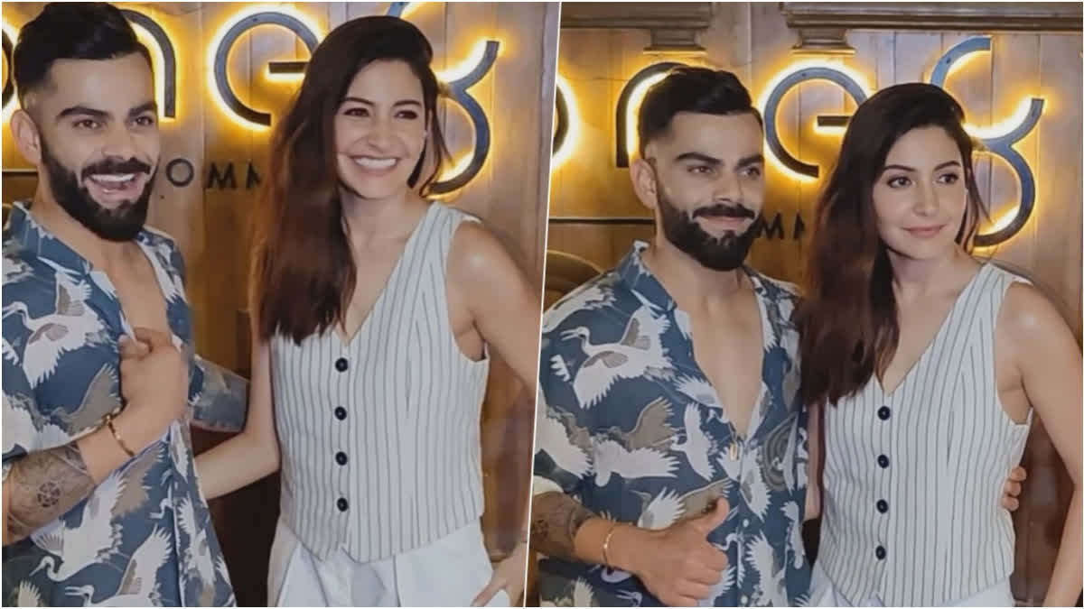 virat kohli and anushka sharma  virat and anushka engage in fun banter with paps  paps call anushka sharma as sir  virat reaction to anushka being called sir  virat and anushka on dinner date  Virat Kohli pokes fun at paparazzo in mumbai  വിരാട് കോലി  അനുഷ്‌ക ശർമ  റോയൽ ചലഞ്ചേഴ്‌സ് ബാംഗ്ലൂർ  വണ്‍ 8 കമ്മ്യൂണി  കോലി  അനുഷ്‌ക  ചക്‌ദേ എക്‌സ്പ്രസ്