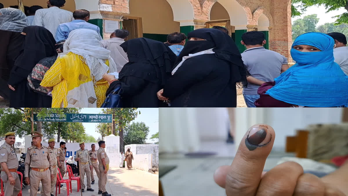 علی گڑھ سمیت مختلف اضلاع میں پرامن ماحول میں ووٹنگ جاری