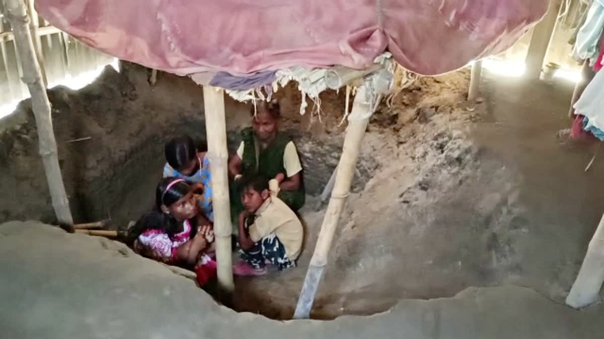 a family living in a pit for 6 years