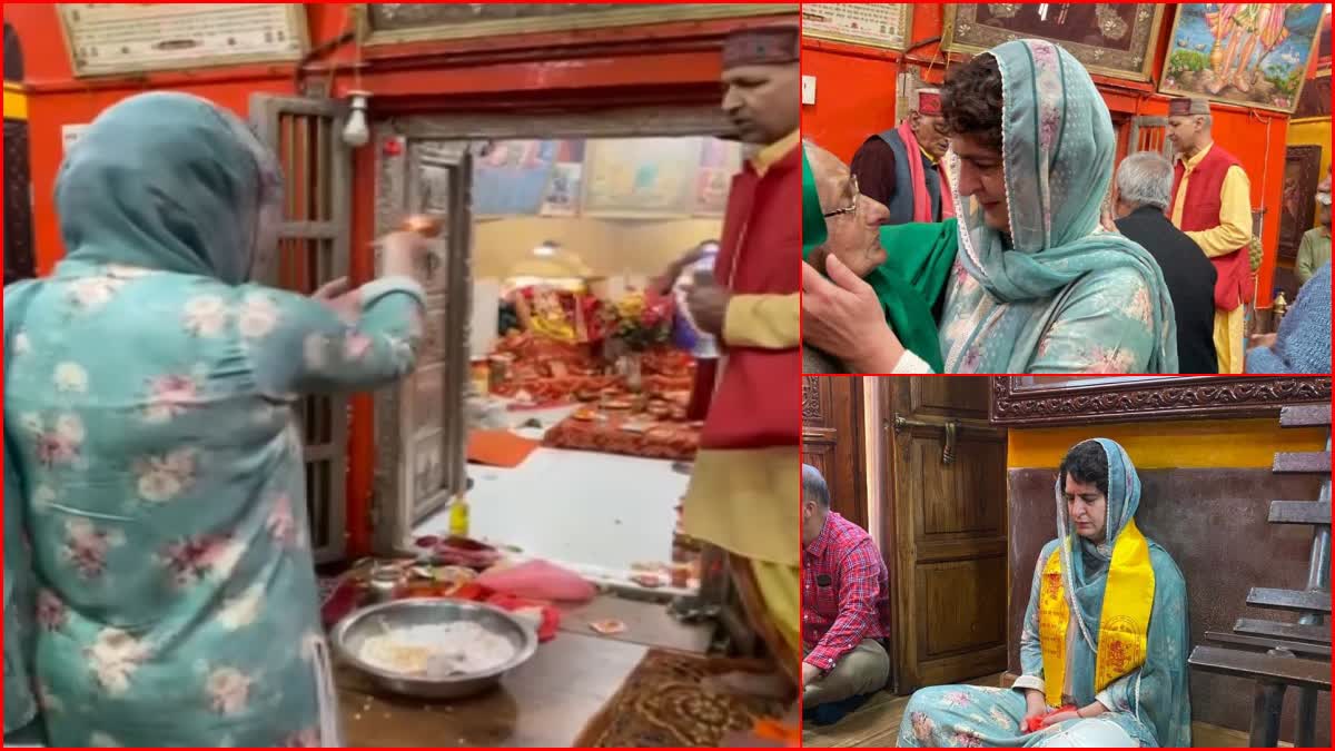 Priyanka Gandhi worships at Jakhoo temple in Shimla