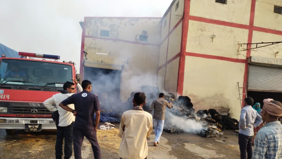 fire in shriram rice mill in kawardha