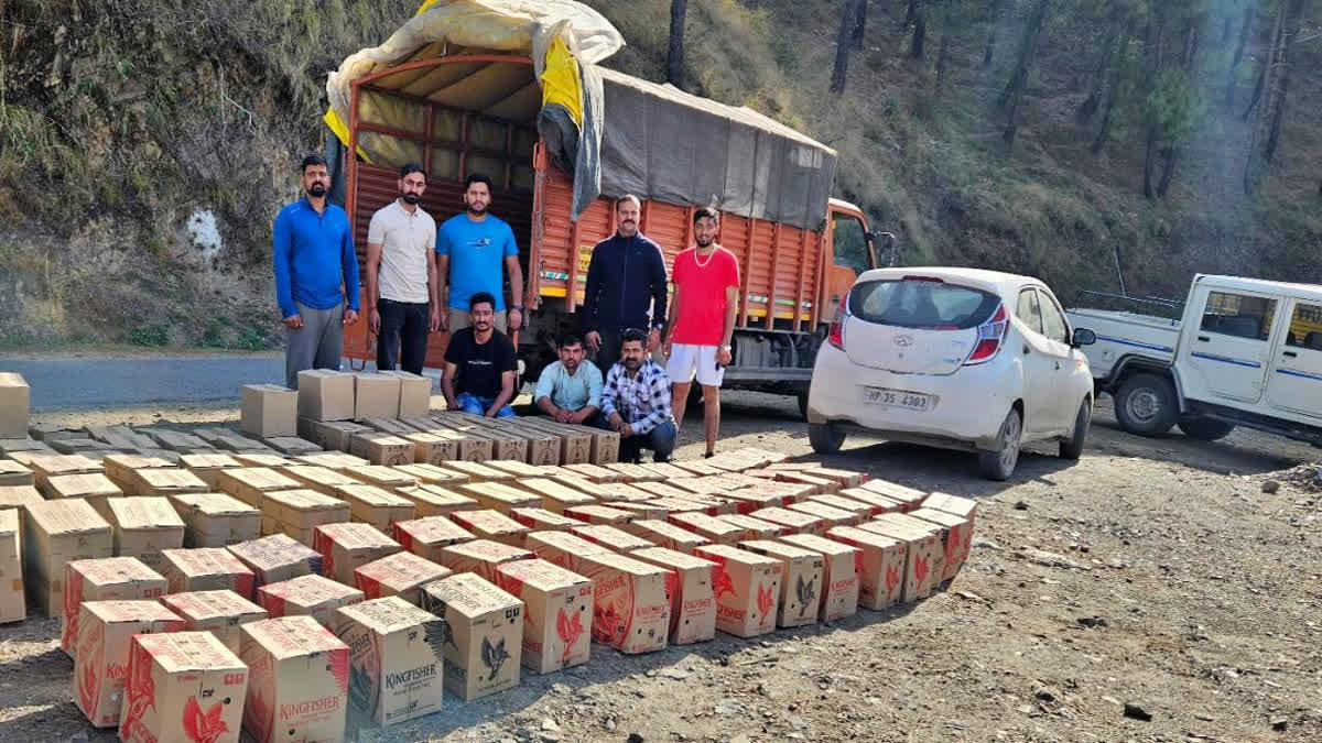 Police caught a big consignment of Liquor in Sirmaur