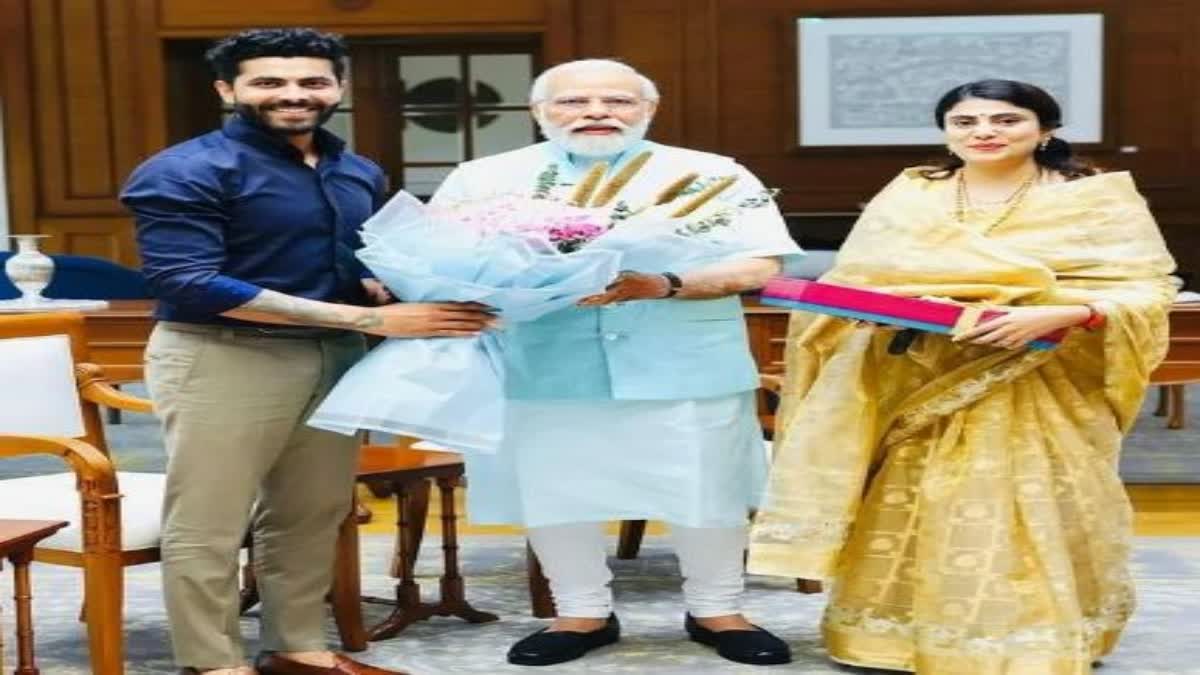 RAVINDRA JADEJA MET PM NARENDRA MODI