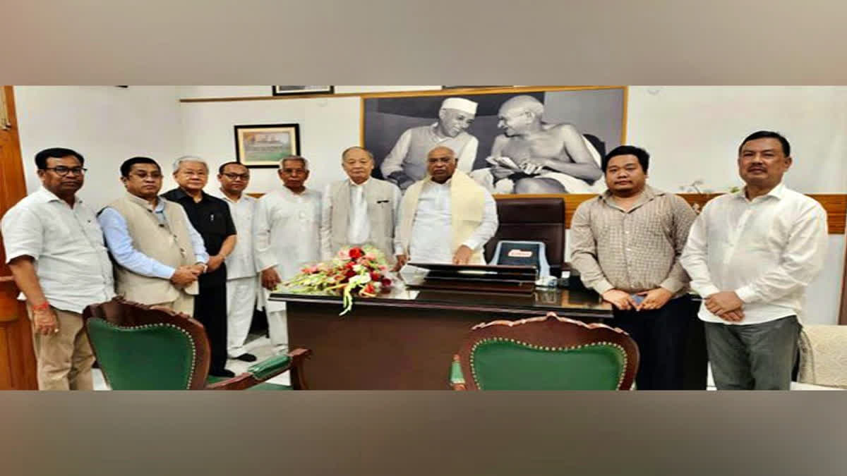 Manipur violence: Congress leaders meet Kharge, apprise party chief of situation in state