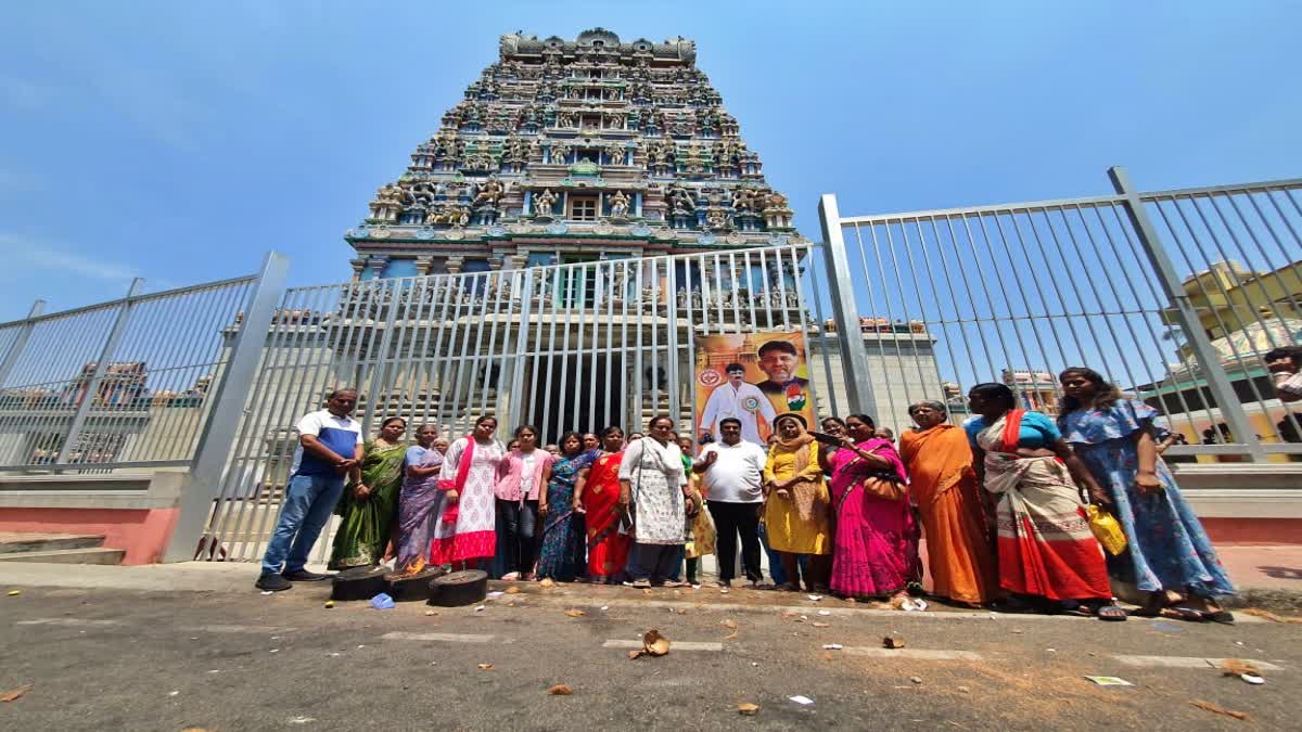 ರಾಜರಾಜೇಶ್ವರಿಗೆ ಈಡುಗಾಯಿ ಒಡೆದ ಅಭಿಮಾನಿಗಳು