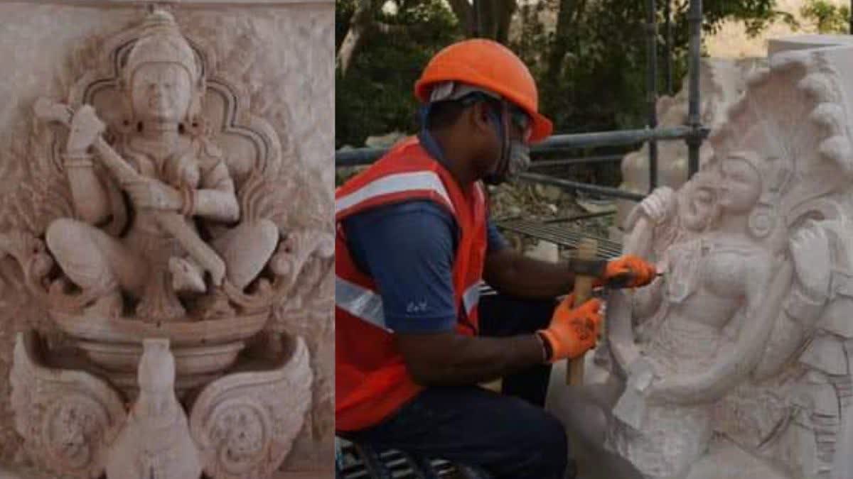 तस्वीरों से मंदिर निर्माण के भव्य रूप का अंदाजा लगाया जा सकता है.