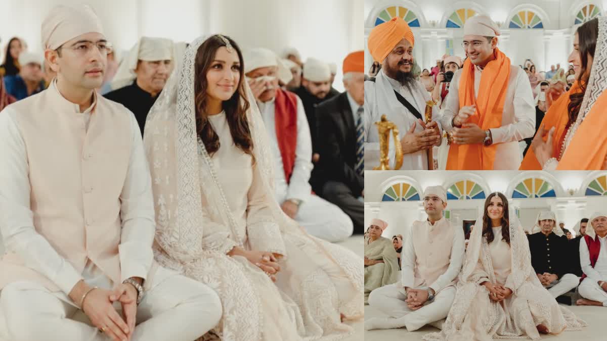 parineeti chopra  aap leader Raghav chadha  parineeti and raghav engagement  parineeti shares pics from ardaas  parineeti father Pawan chopra  parineeti father tears up during ardaas  emotional moment from parineeti engagement  പരിണീതി ചോപ്ര  രാഘവ് ഛദ്ദ  പരിണീതി ചോപ്ര രാഘവ് ഛദ്ദ വിവാഹ നിശ്ചയം  വിവാഹ നിശ്ചയം  ആം ആദ്‌മി പാർട്ടി നേതാവ് രാഘവ് ഛദ്ദ  viral photos  വൈറൽ