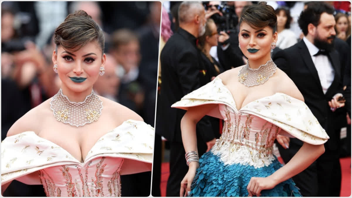 Cannes 2023: Urvashi Rautela's bold blue lip shade overshadows her gown, invites trolls