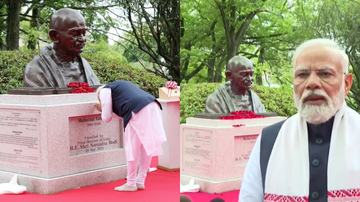 pm-modi-unveils-bust-of-mahatma-gandhi-in-japan-hiroshima