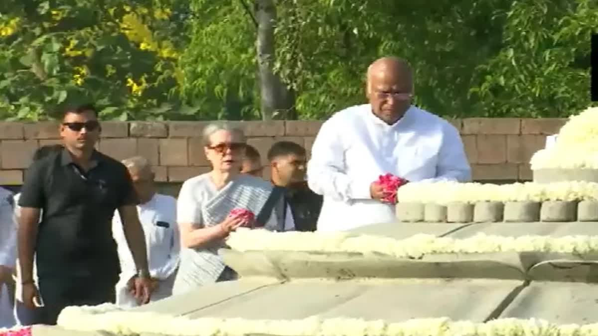 Rajiv Gandhi death anniversary PM Modi Sonia Gandhi Mallikarjun Kharge paid tribute to former PM