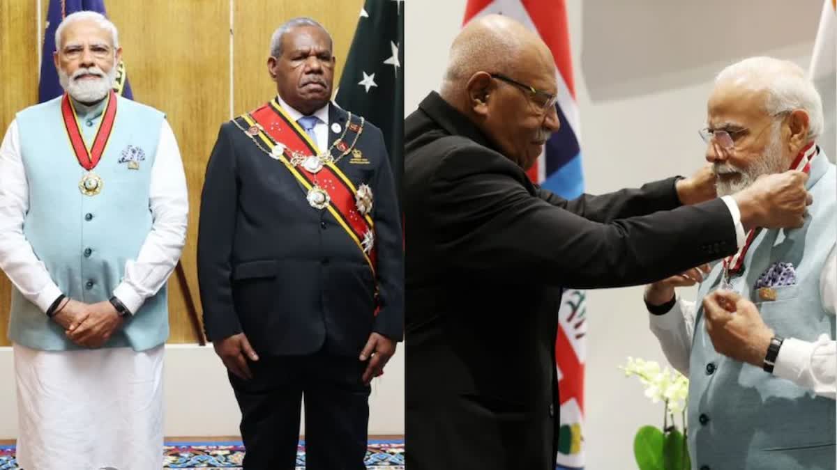 papua new guineas highest civilian award to modi