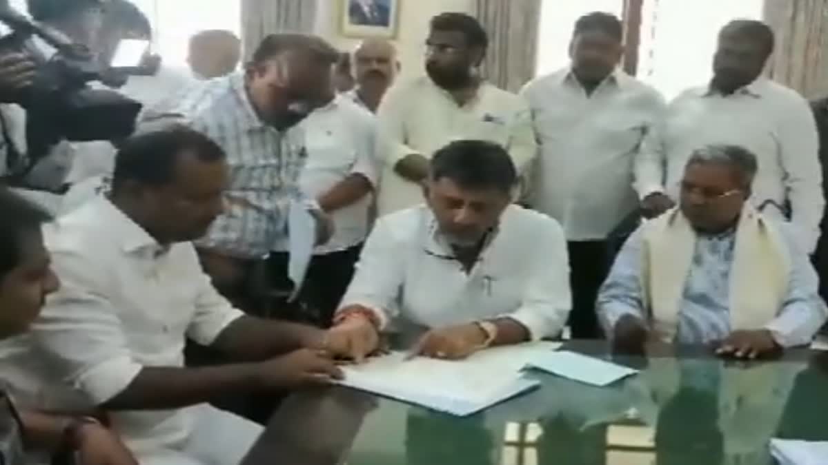 Congress MLA UT Khader files nomination for the Speaker of Vidhana Soudha